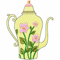 Teapots Embroidery Design 1 Teapots Embroidery Design 1